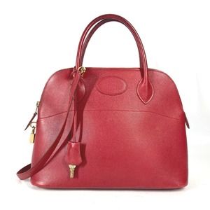 HERMES Hermes 2WAY bag shoulder Bolide 31 tote handbag Cushvel ladies red